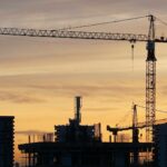 Tower crane used in building construction